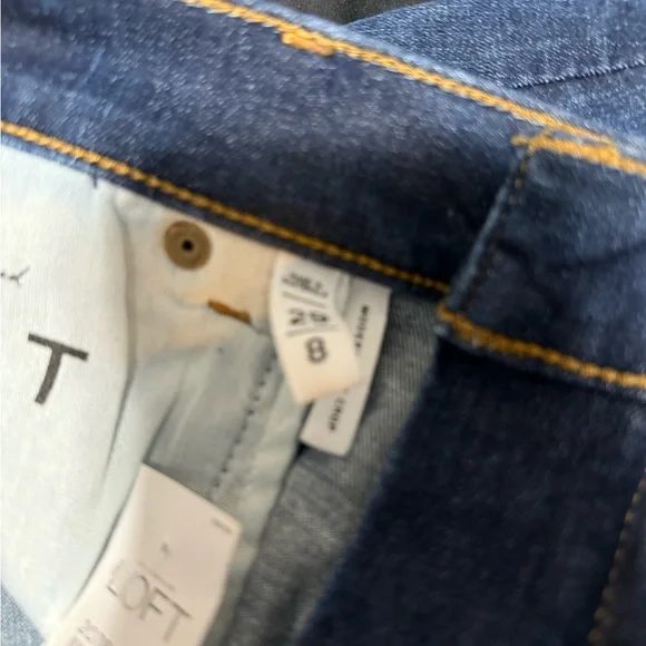 LOFT Dark Modern Kick Crop Jeans NWT - Picture 6 of 6